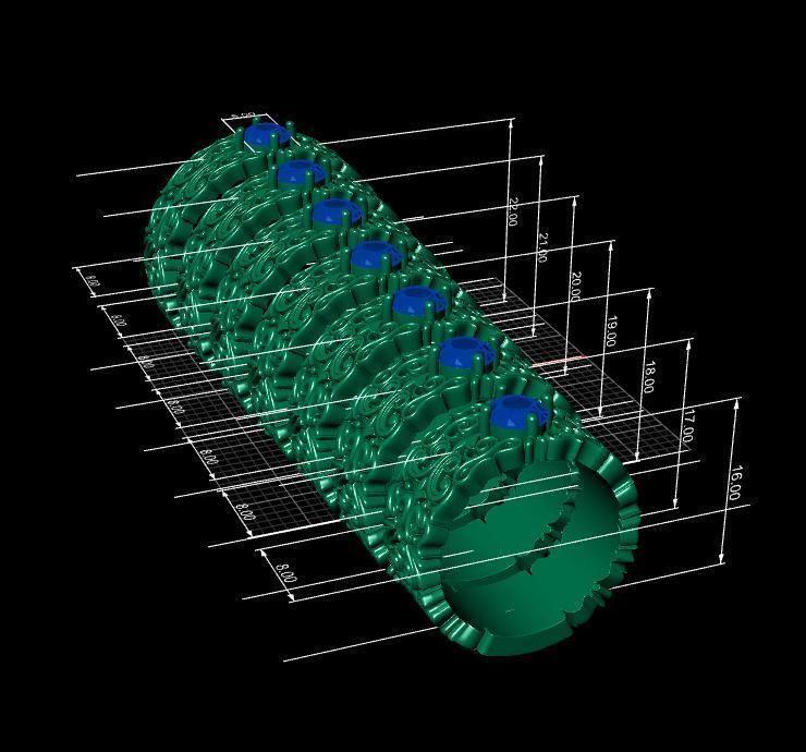 Engagement ring 3D print model_17