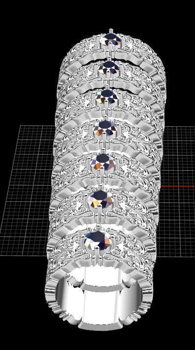 Engagement ring 3D print model_9