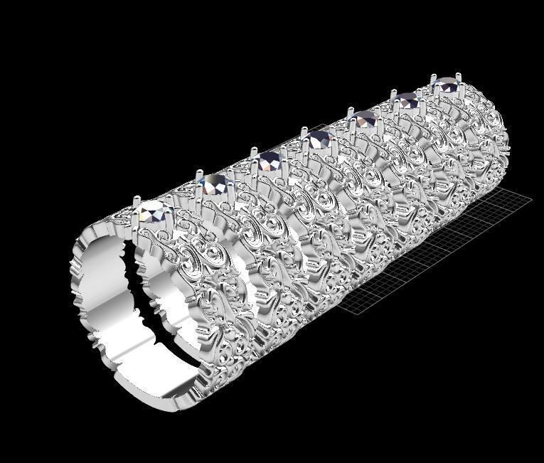 Engagement ring 3D print model_8