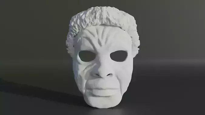 Old Woman Face Mask 3D print model