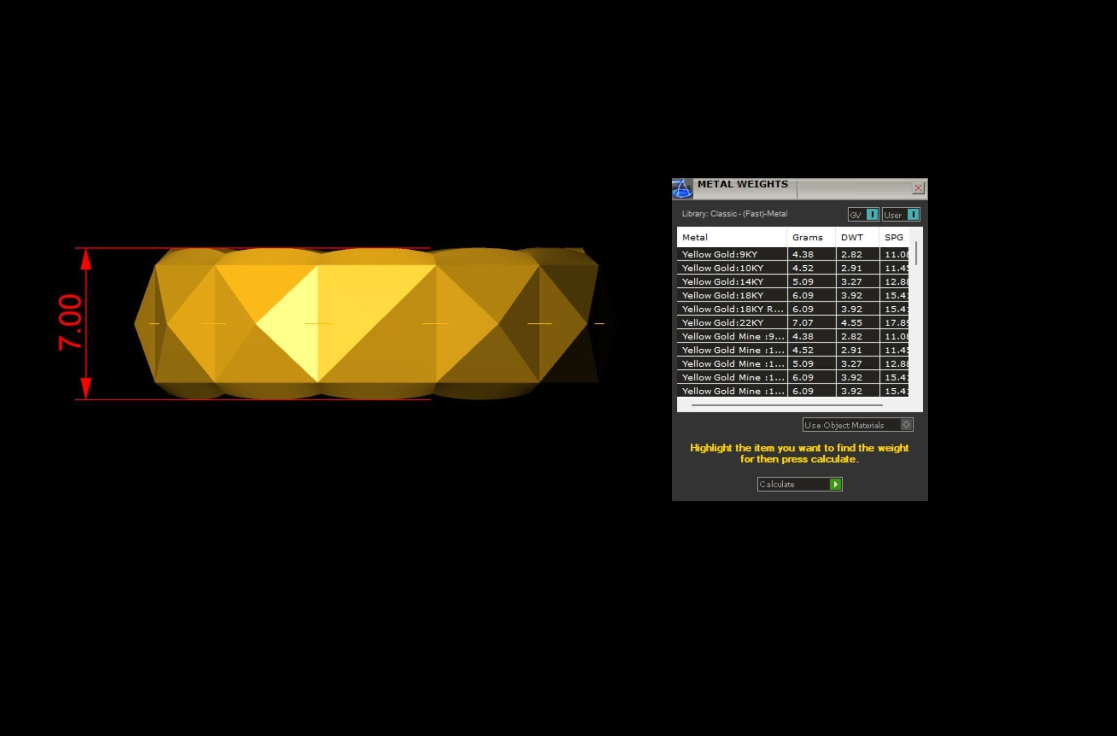 Square Pyramid Ring 5 width sizes US-7 3D print model_7