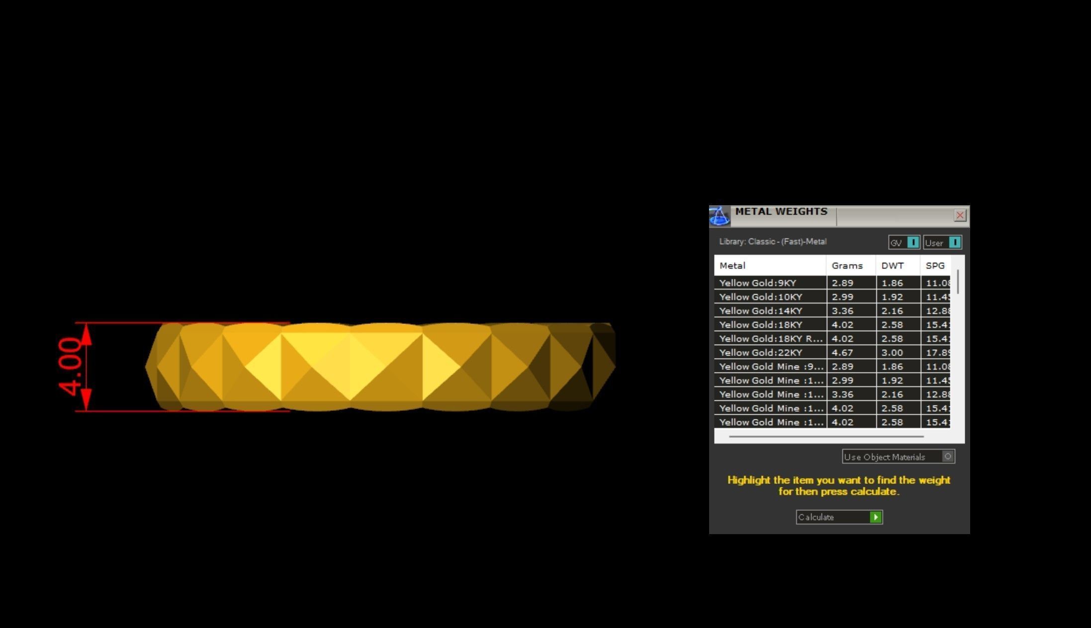 Square Pyramid Ring 5 width sizes US-7 3D print model_9