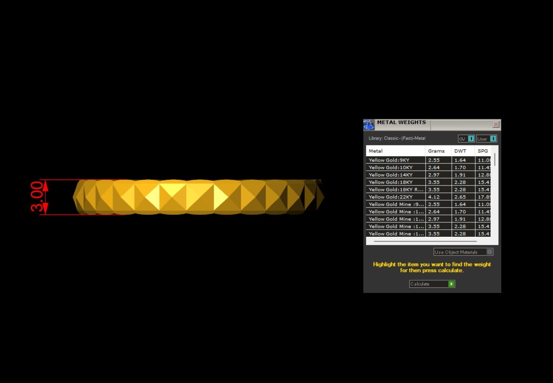 Square Pyramid Ring 5 width sizes US-7 3D print model_8