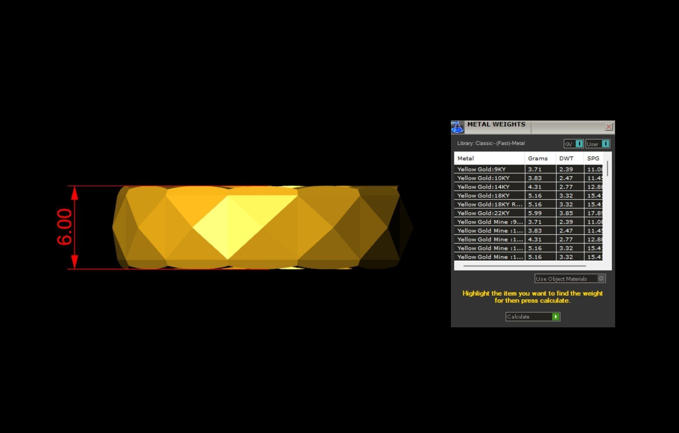 Square Pyramid Ring 5 width sizes US-7 3D print model_6