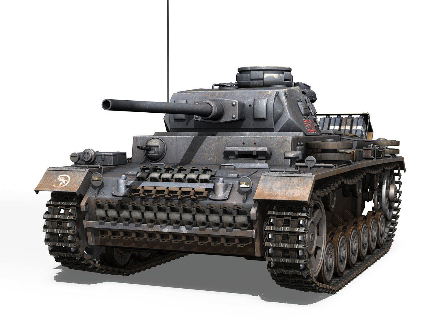 PzKpfw III - Ausf J - 523 3D model_3