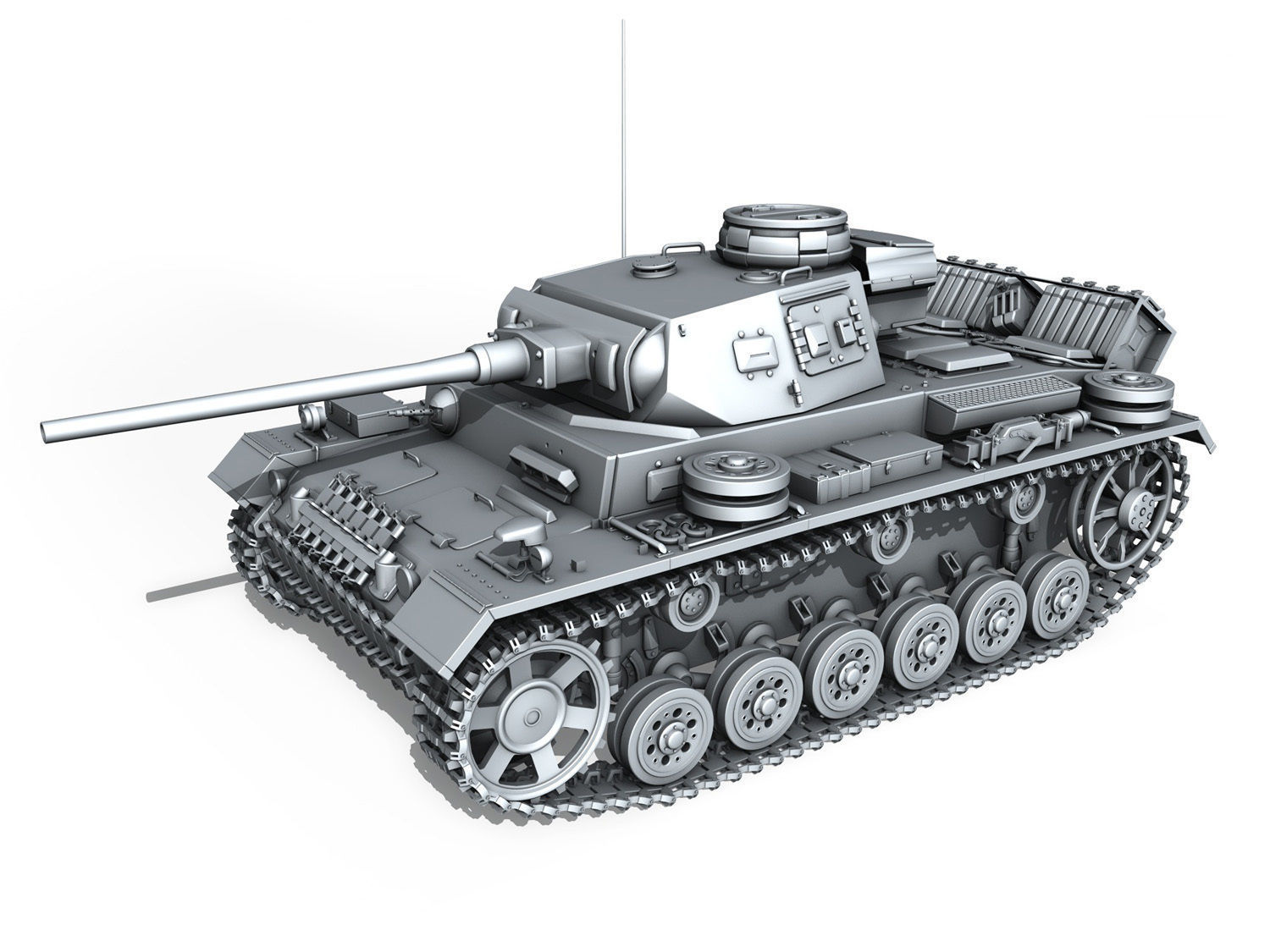 PzKpfw III - Ausf J - 523 3D model_9