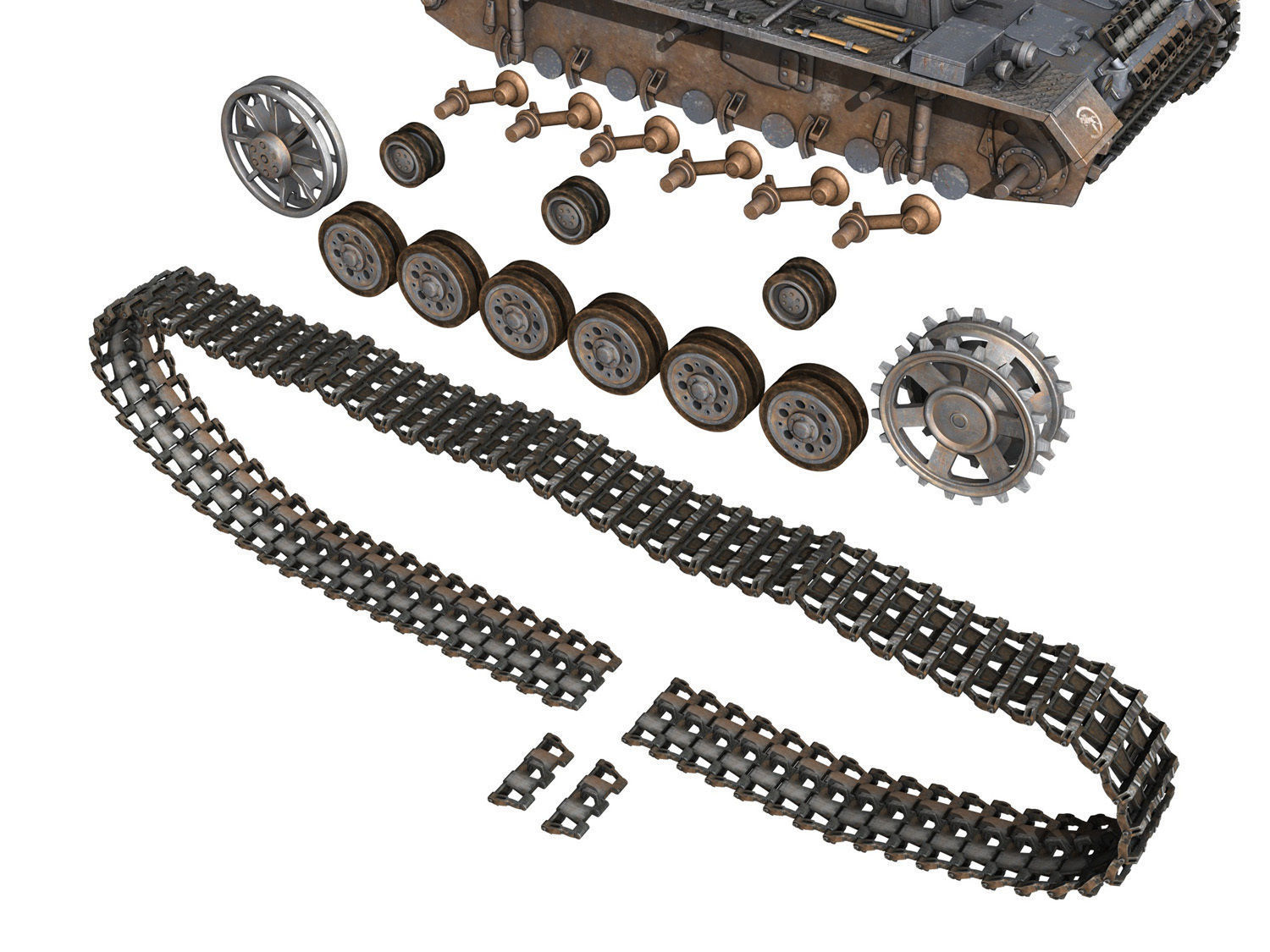 PzKpfw III - Ausf J - 523 3D model_8