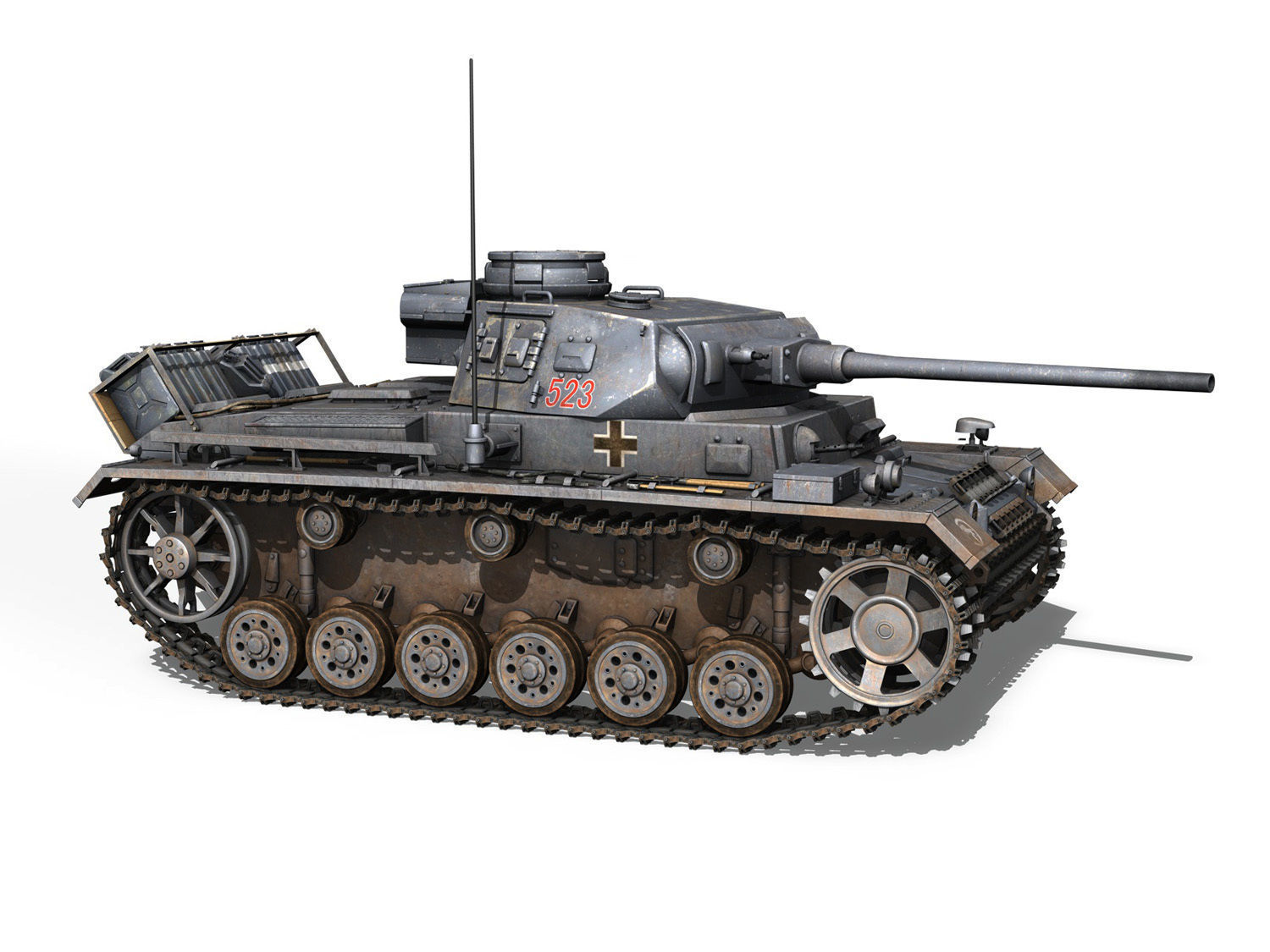 PzKpfw III - Ausf J - 523 3D model_6