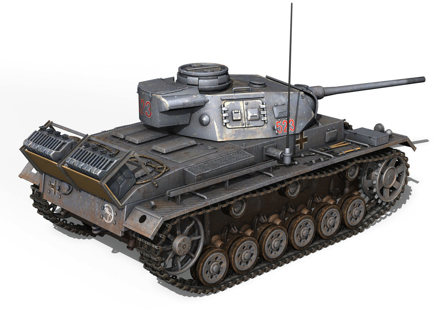 PzKpfw III - Ausf J - 523 3D model_2