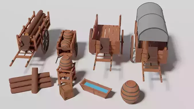 Medieval Low Poly Objects