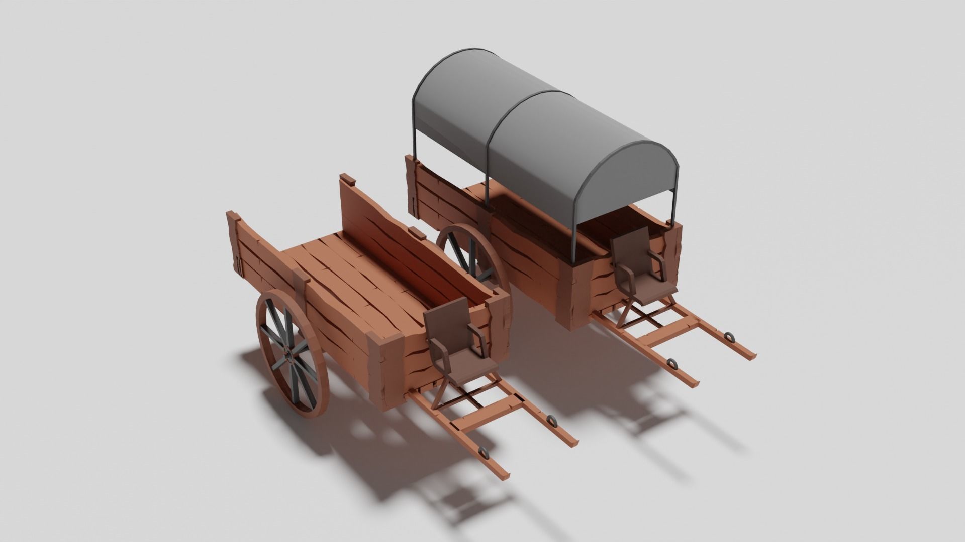 Medieval Low Poly Objects Free low-poly 3D model_1