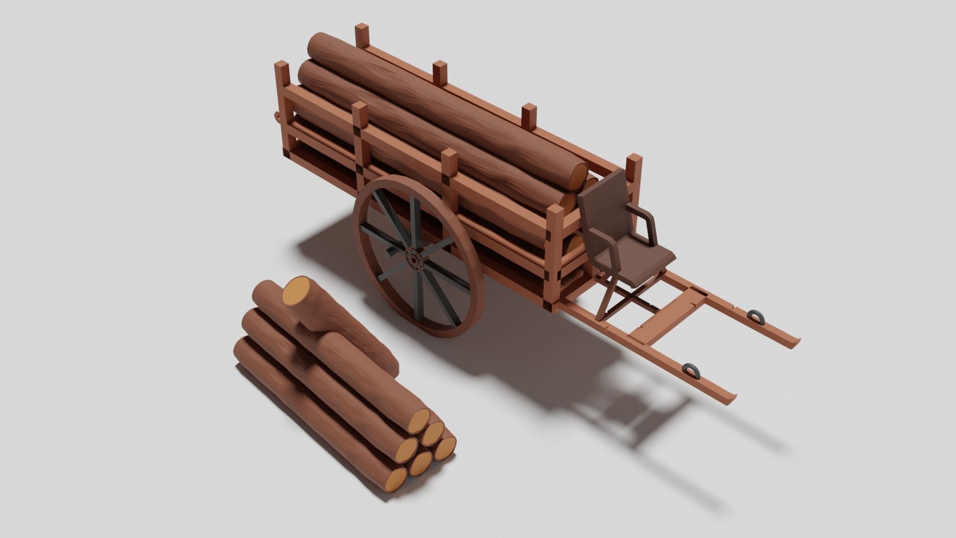 Medieval Low Poly Objects Free low-poly 3D model_2