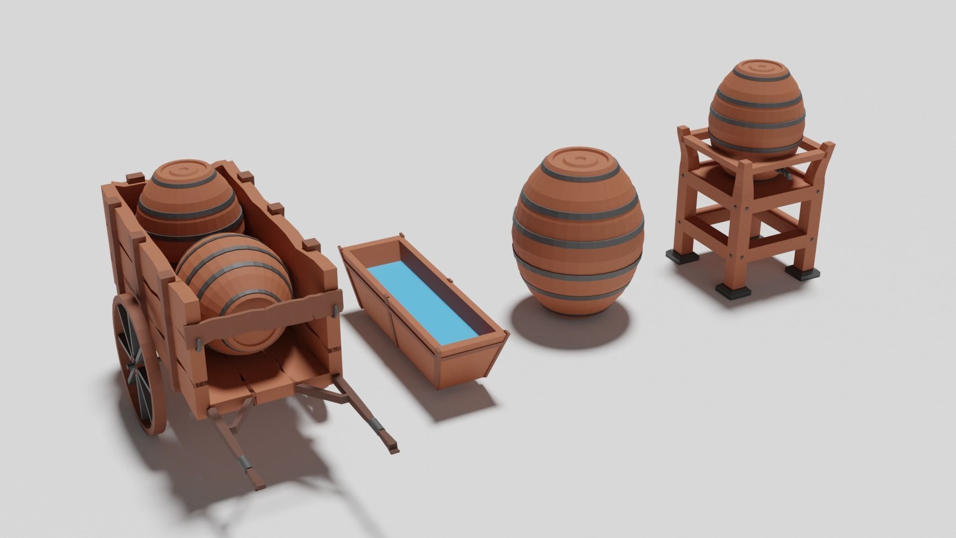 Medieval Low Poly Objects Free low-poly 3D model_3