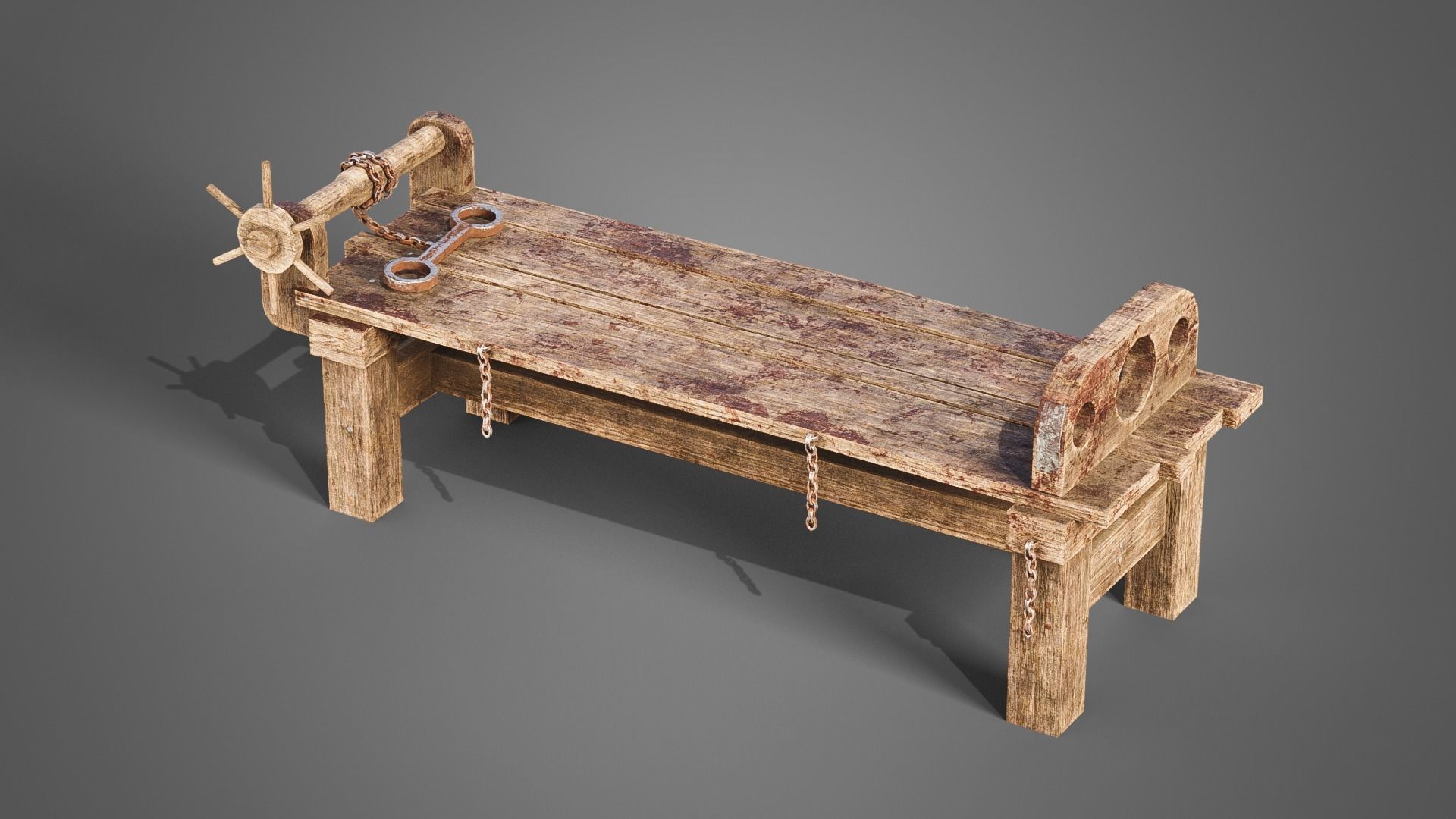 Prison stretcher Low-poly 3D model_4