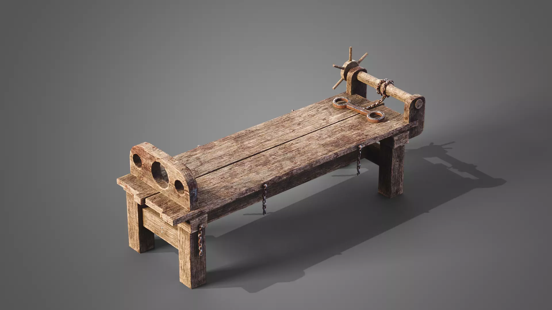Prison stretcher Low-poly 3D model_0