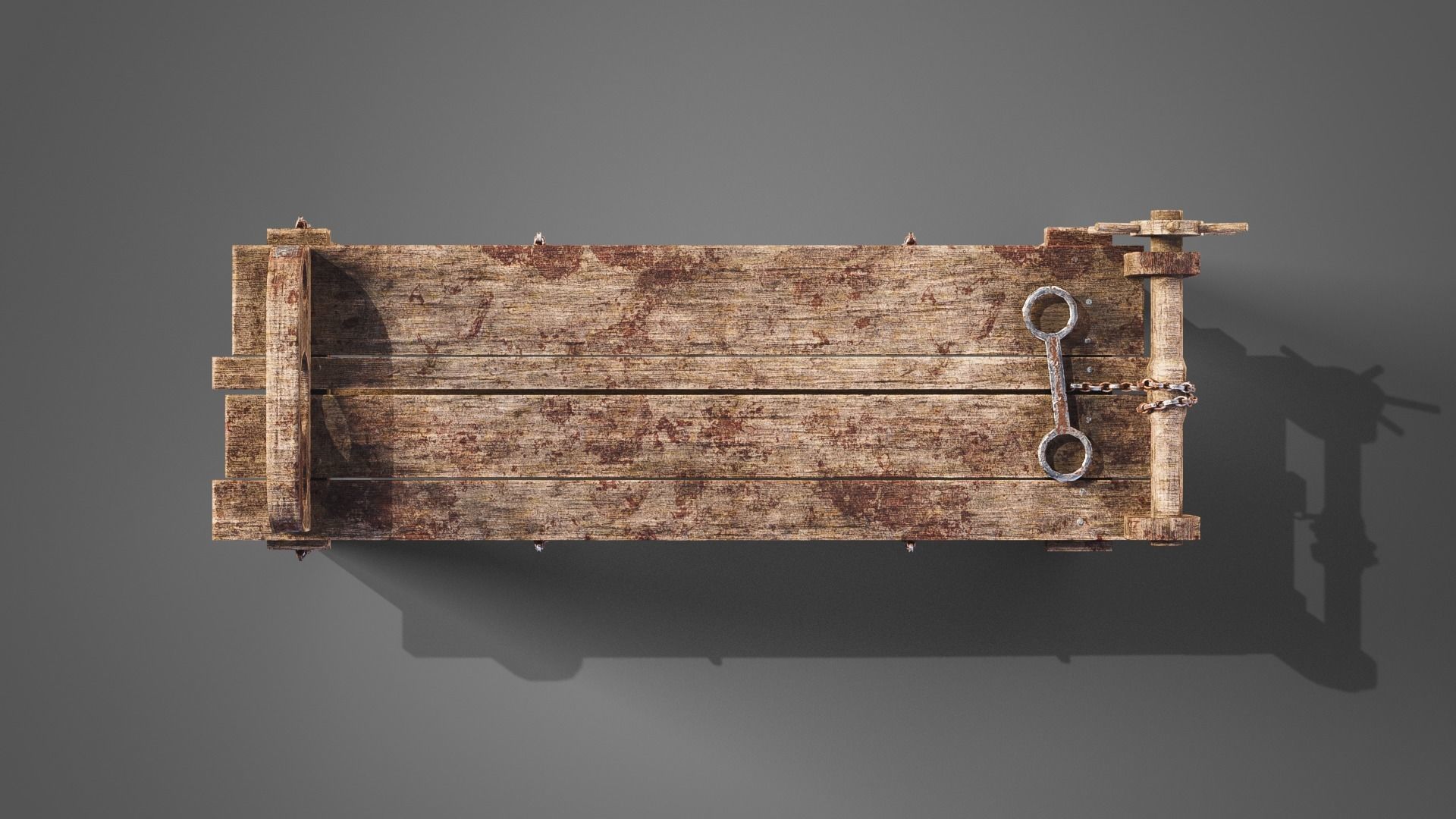 Prison stretcher Low-poly 3D model_3