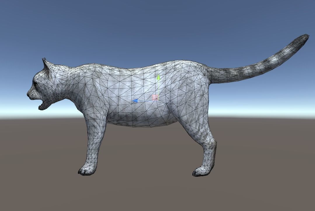 Heterochromia Cat Rigged Low-poly 3D model_11