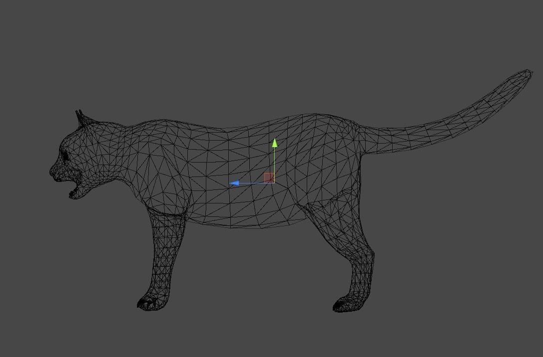 Heterochromia Cat Rigged Low-poly 3D model_10