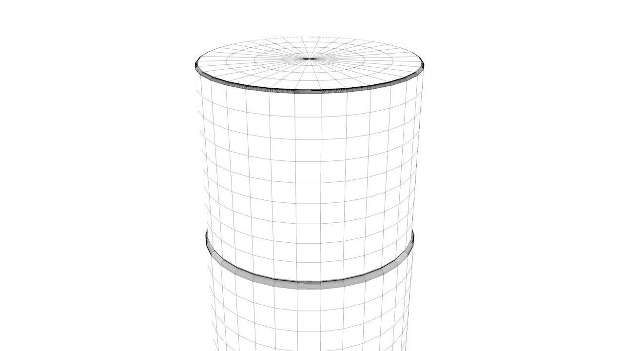 Cometic Bottle Low-poly 3D model_4