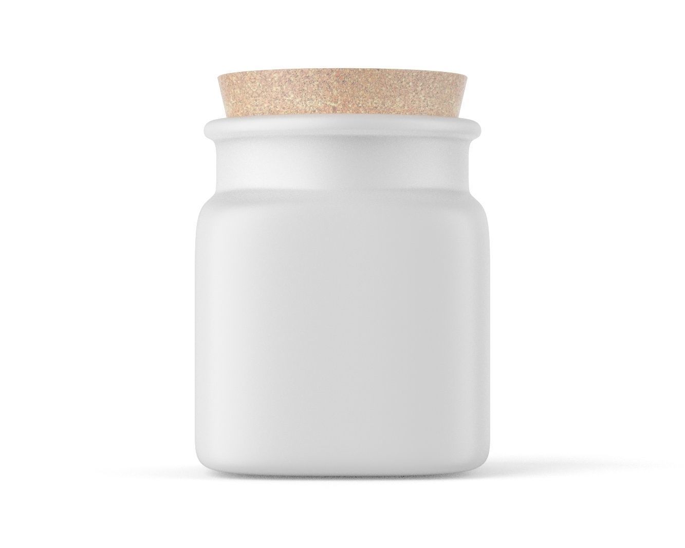 Jar With Cork Low-poly 3D model_1