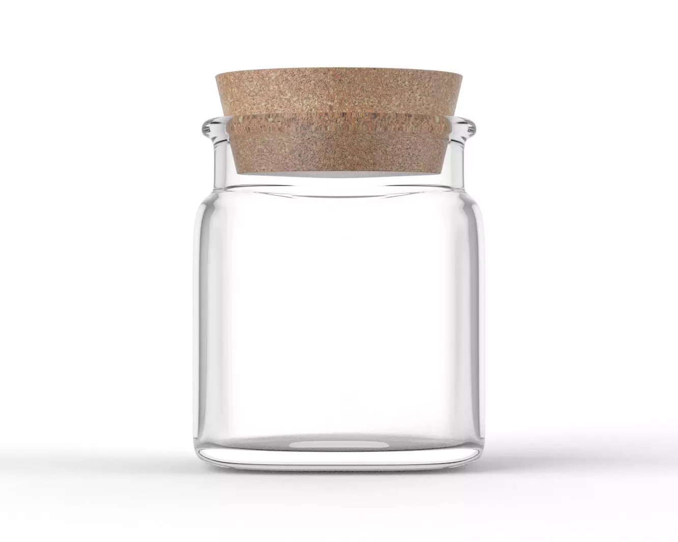 Jar With Cork Low-poly 3D model_0