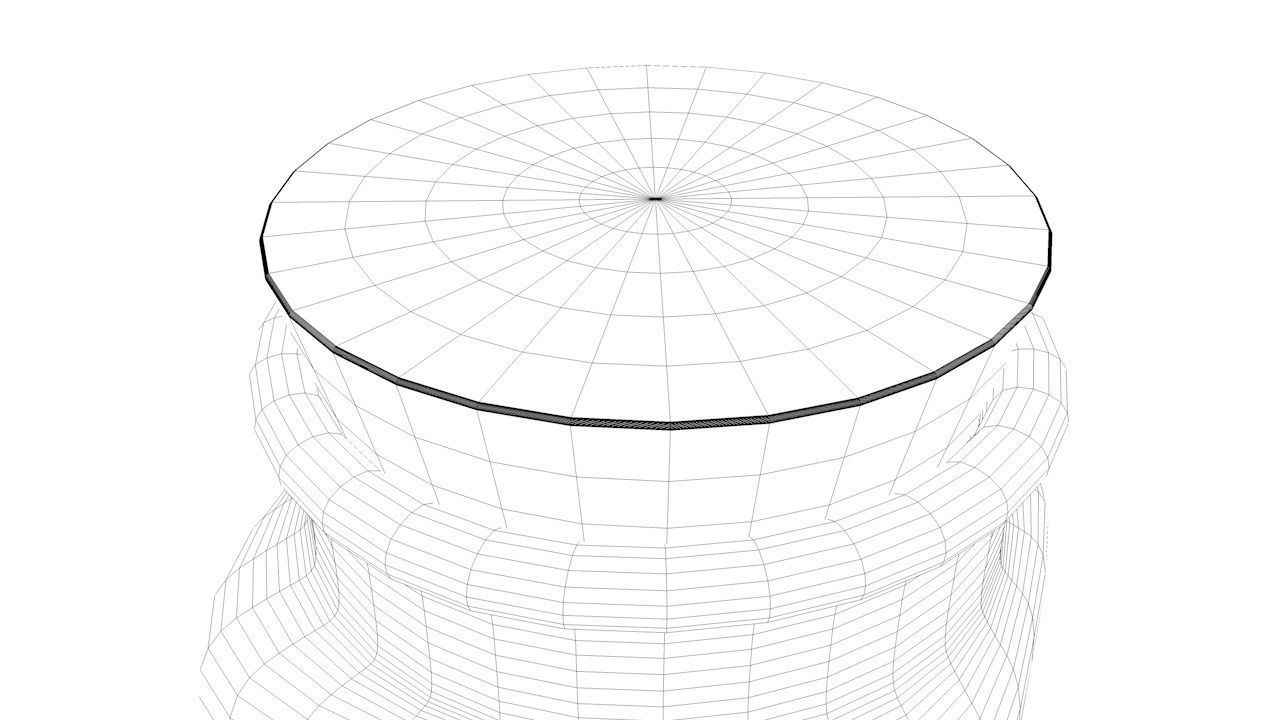 Jar With Cork Low-poly 3D model_5