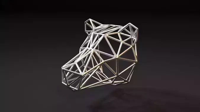 Bear on the wall 3D print model