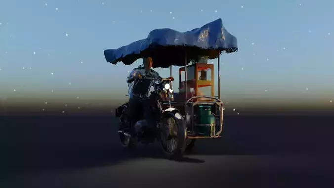 Asian food street fendor 3D model