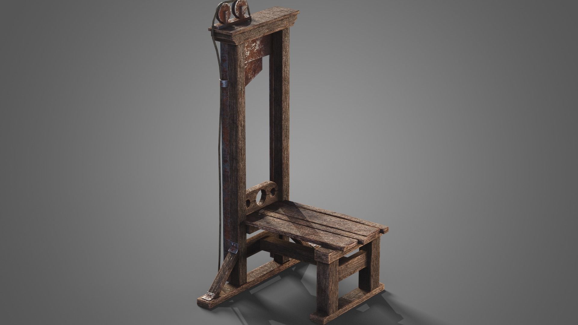 Medieval prison set Low-poly 3D model_27