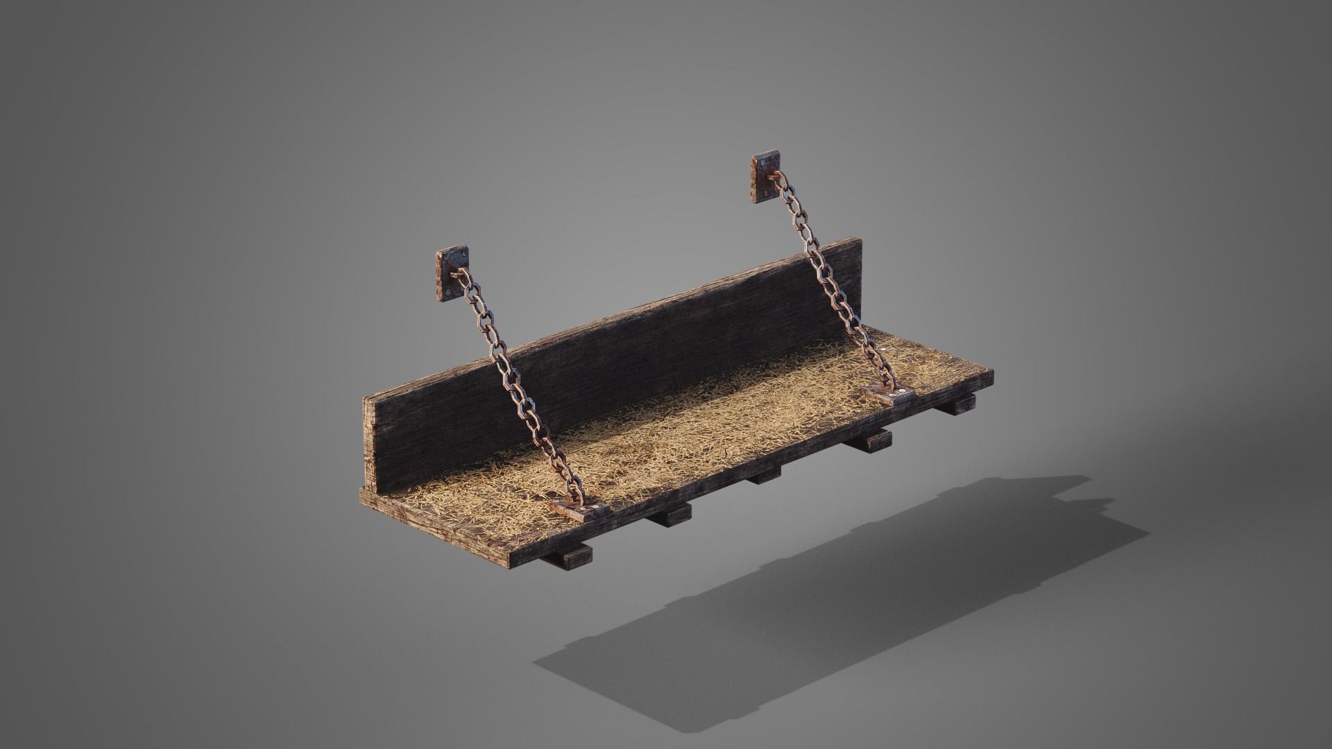 Medieval prison set Low-poly 3D model_31