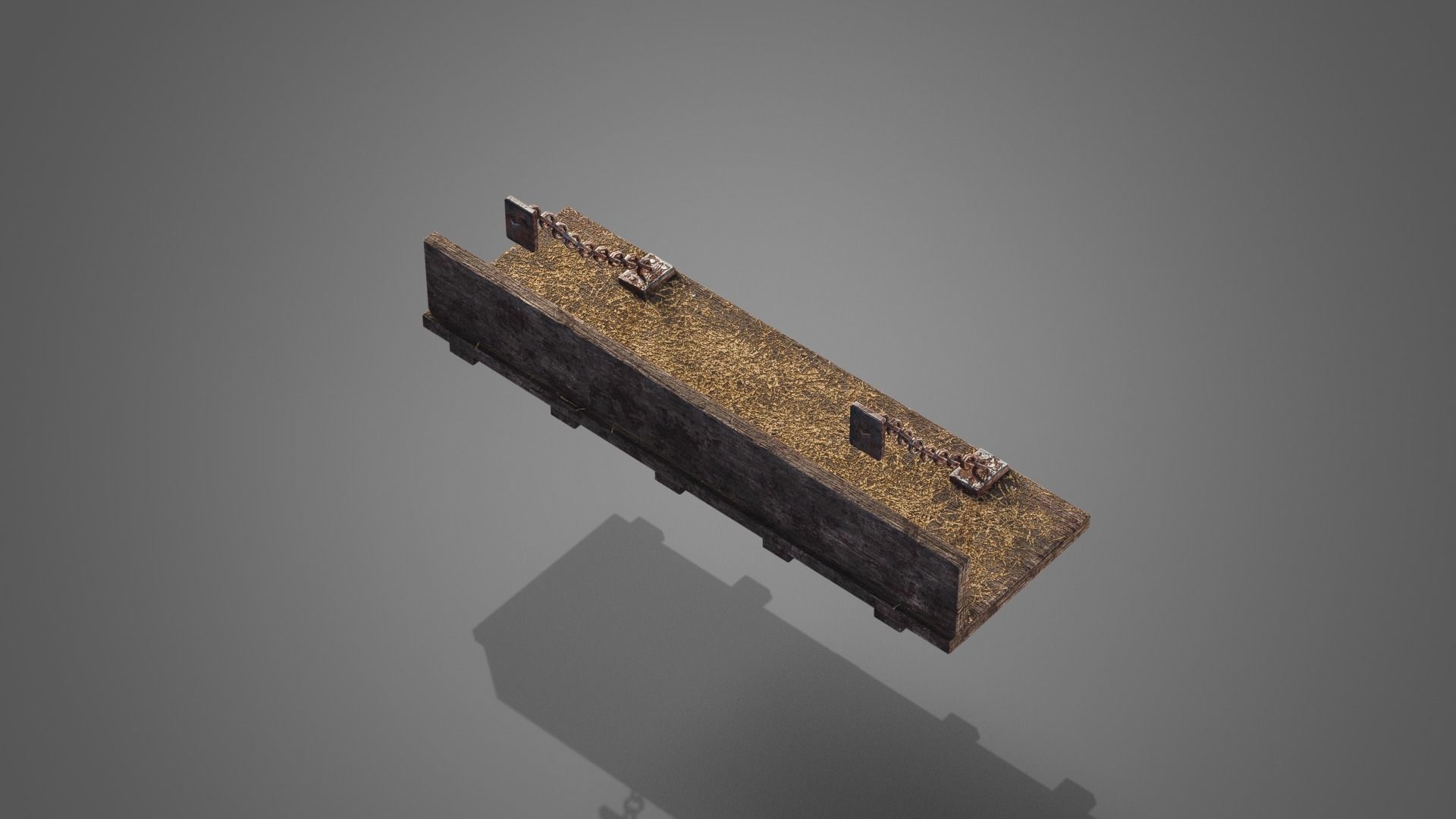 Medieval prison set Low-poly 3D model_29