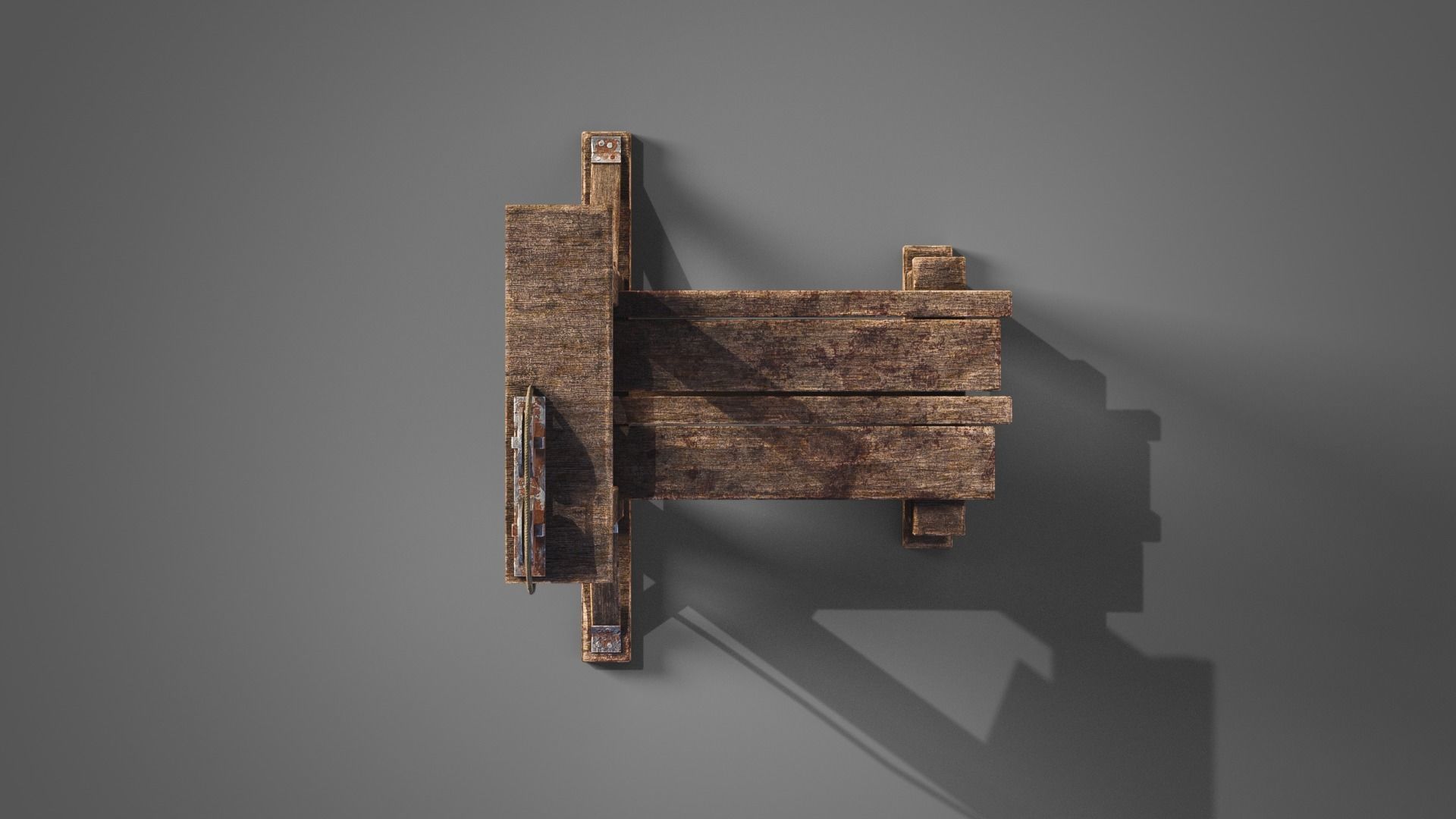 Medieval prison set Low-poly 3D model_7