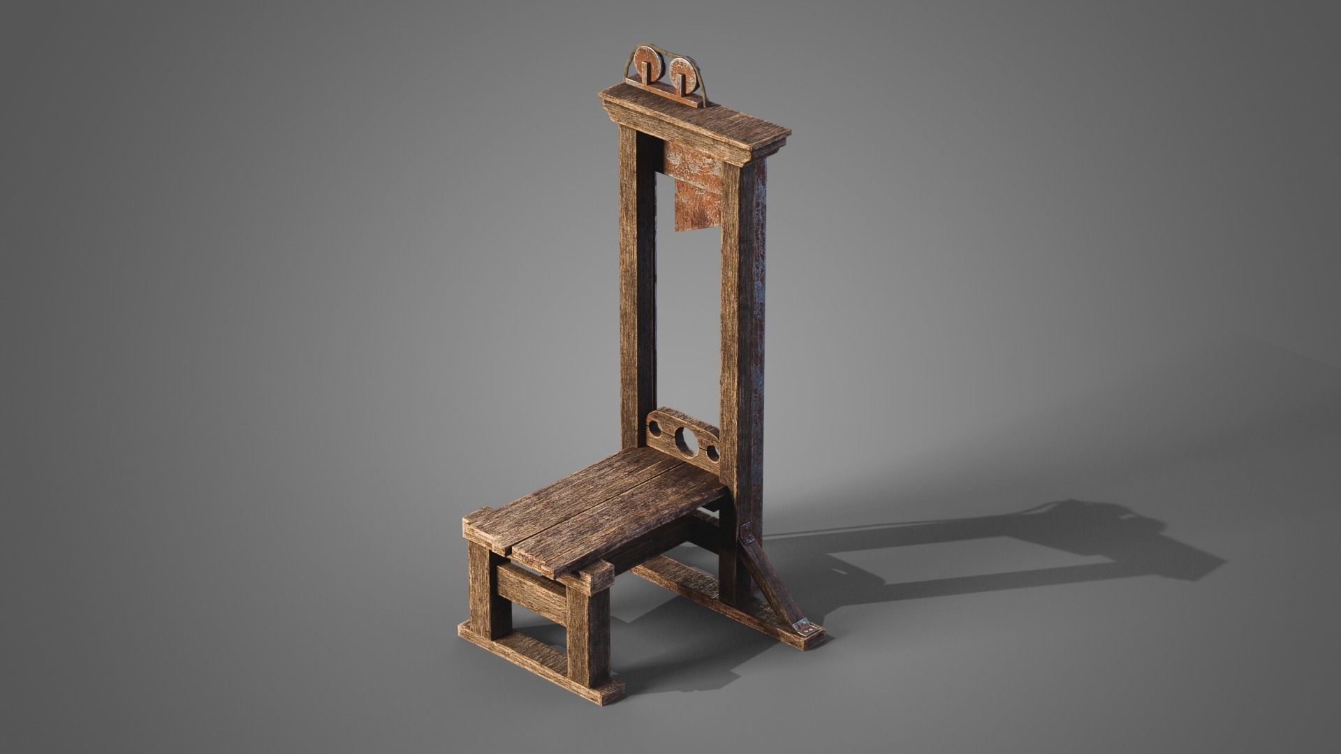 Medieval prison set Low-poly 3D model_28