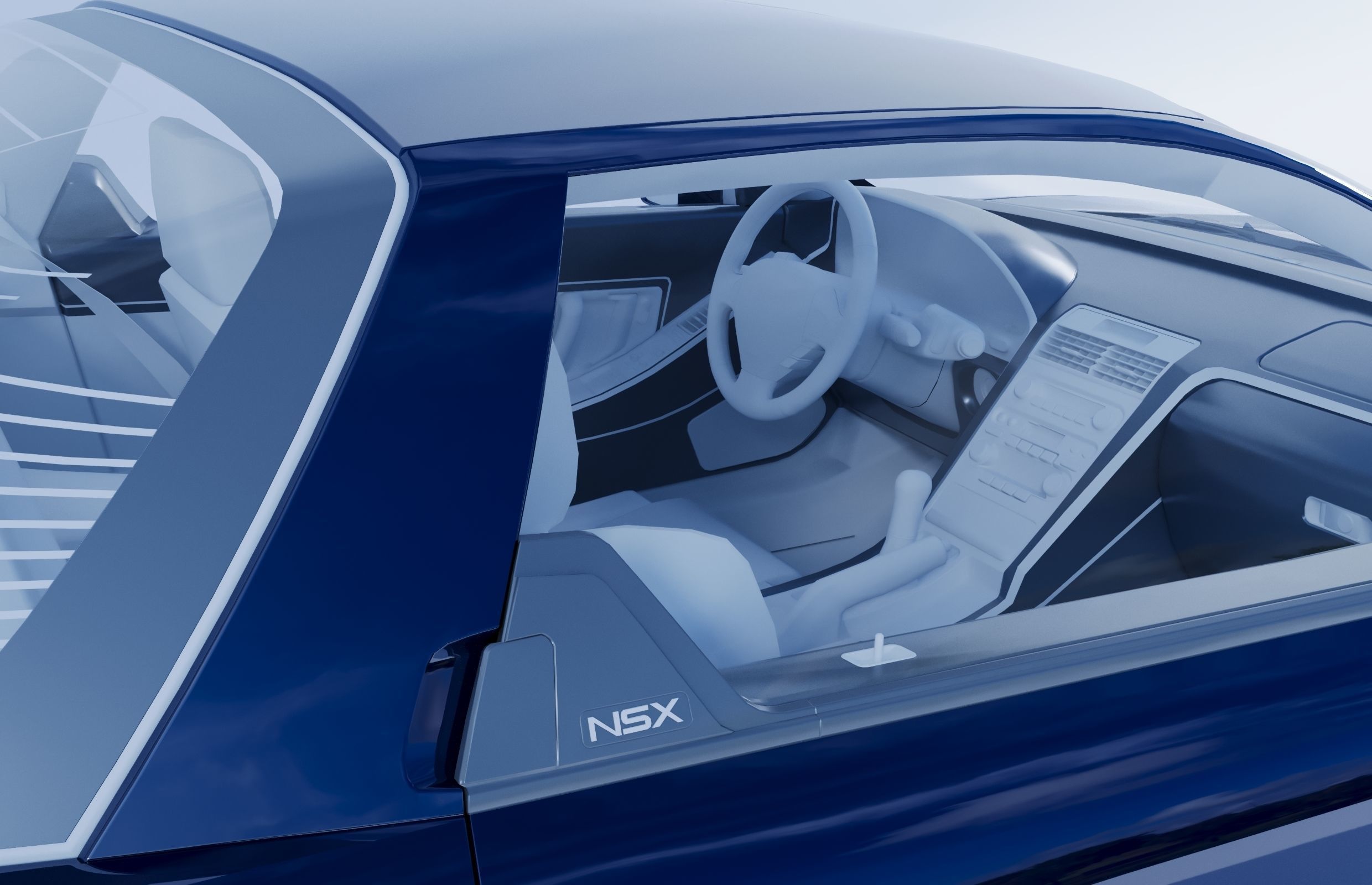 Honda NSX sport car 3D model_5