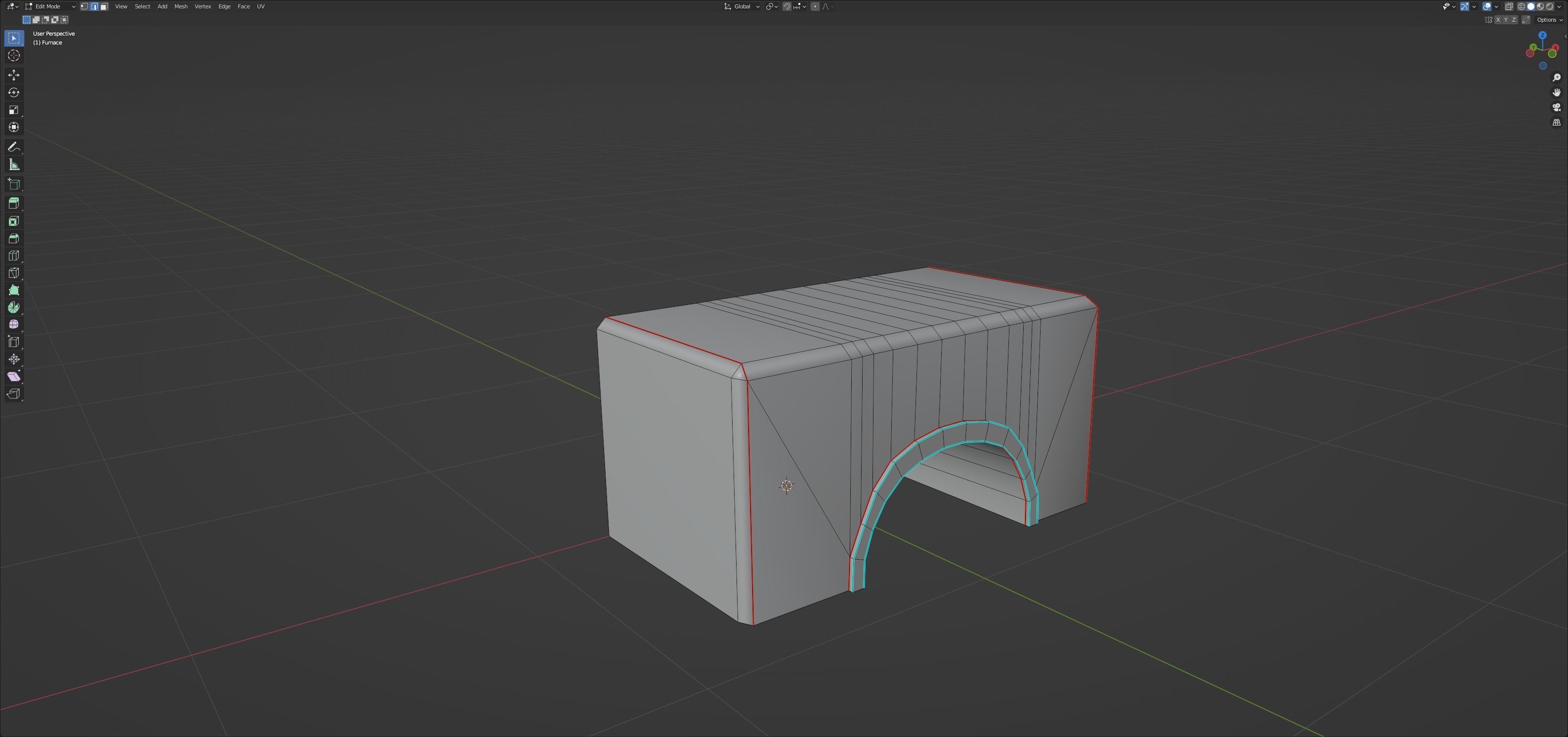 Fireplace set Low-poly 3D model_53