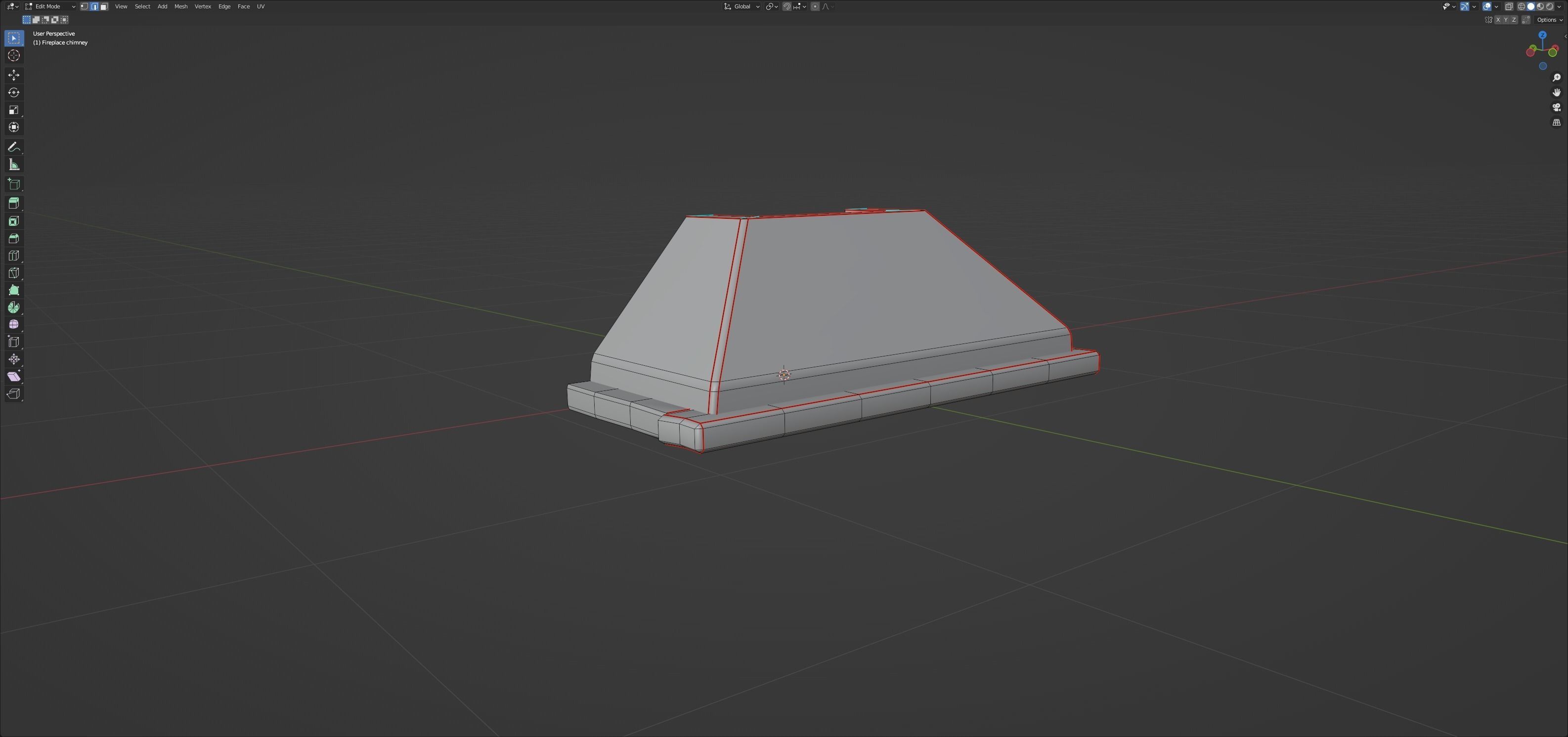 Fireplace set Low-poly 3D model_46