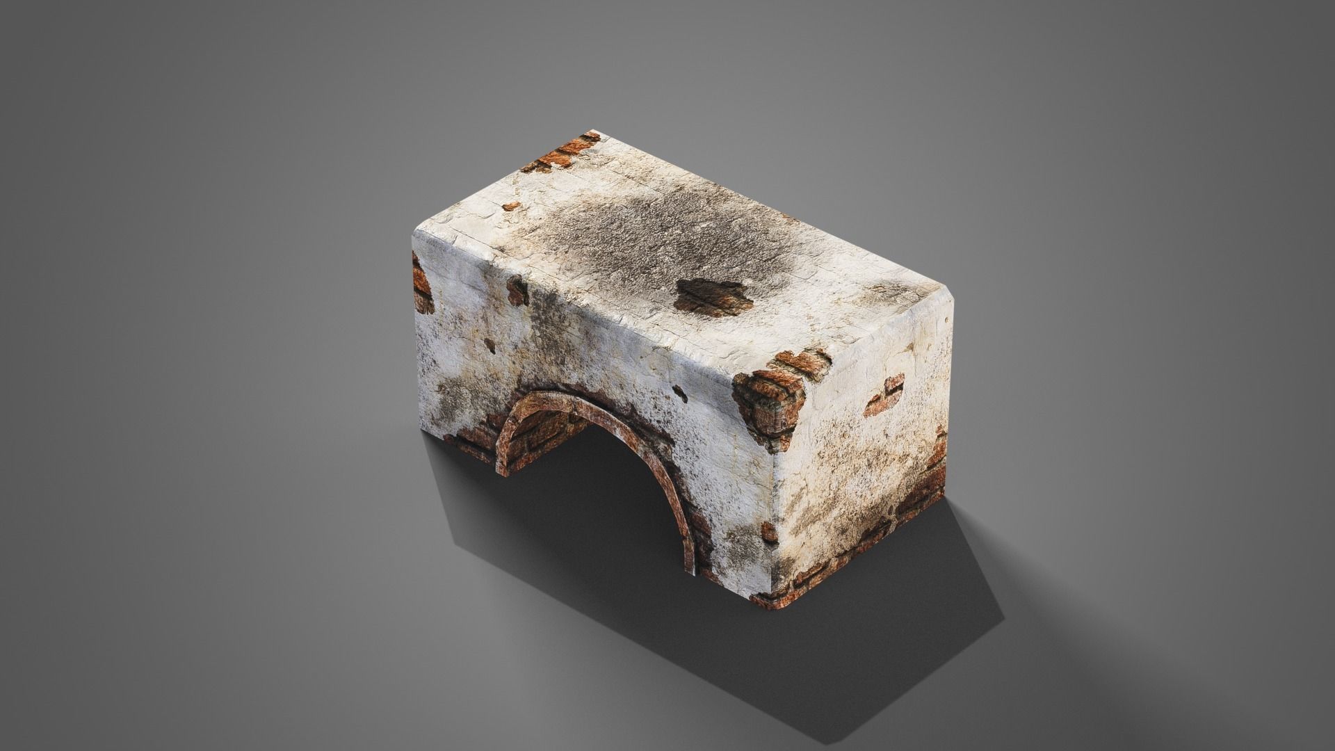 Fireplace set Low-poly 3D model_40