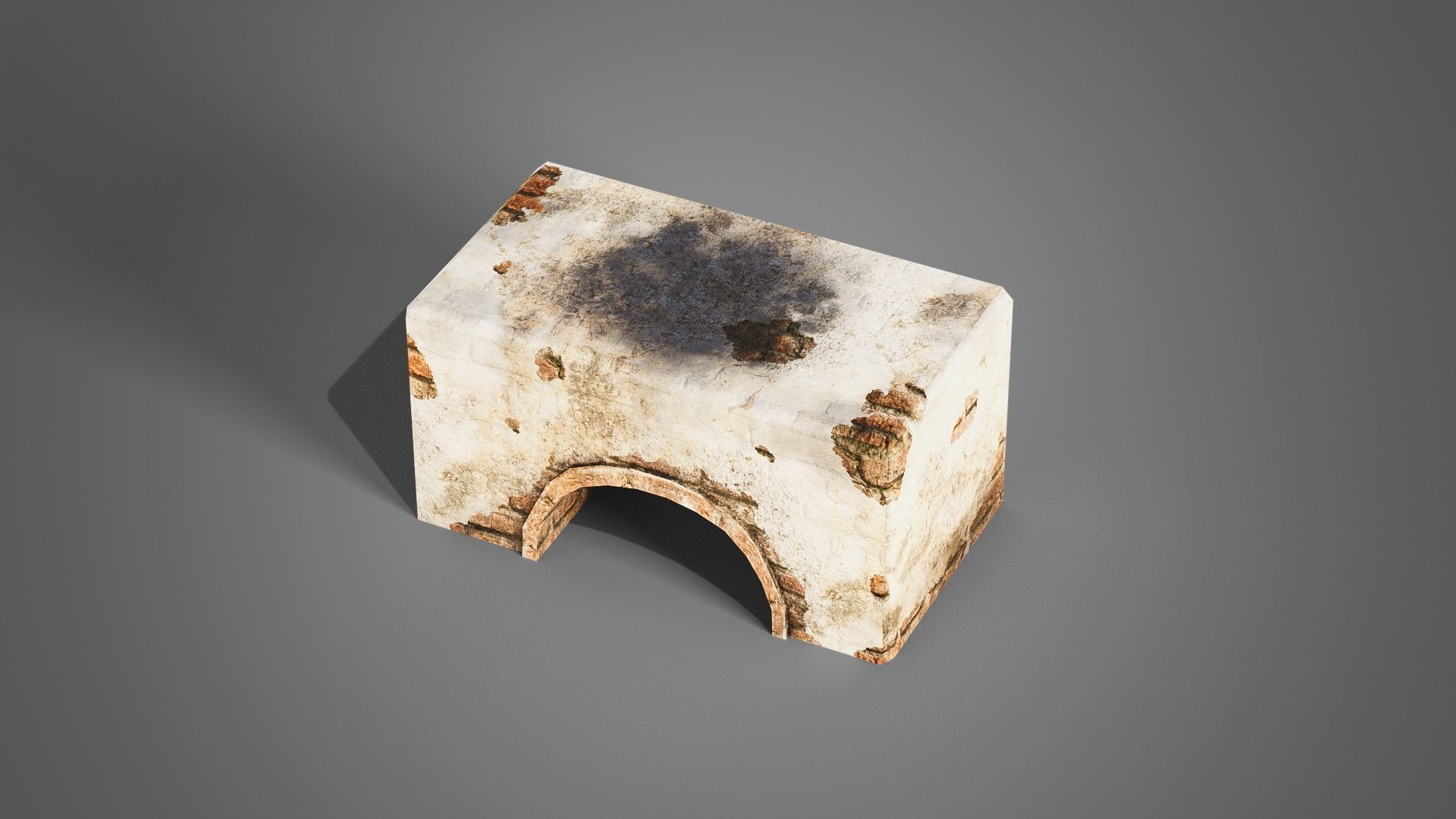 Fireplace set Low-poly 3D model_36