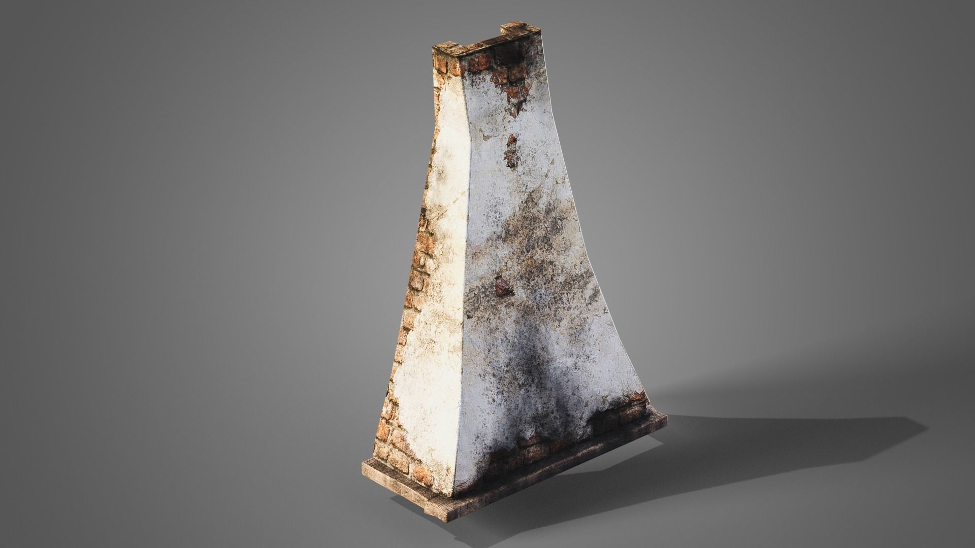 Fireplace set Low-poly 3D model_22