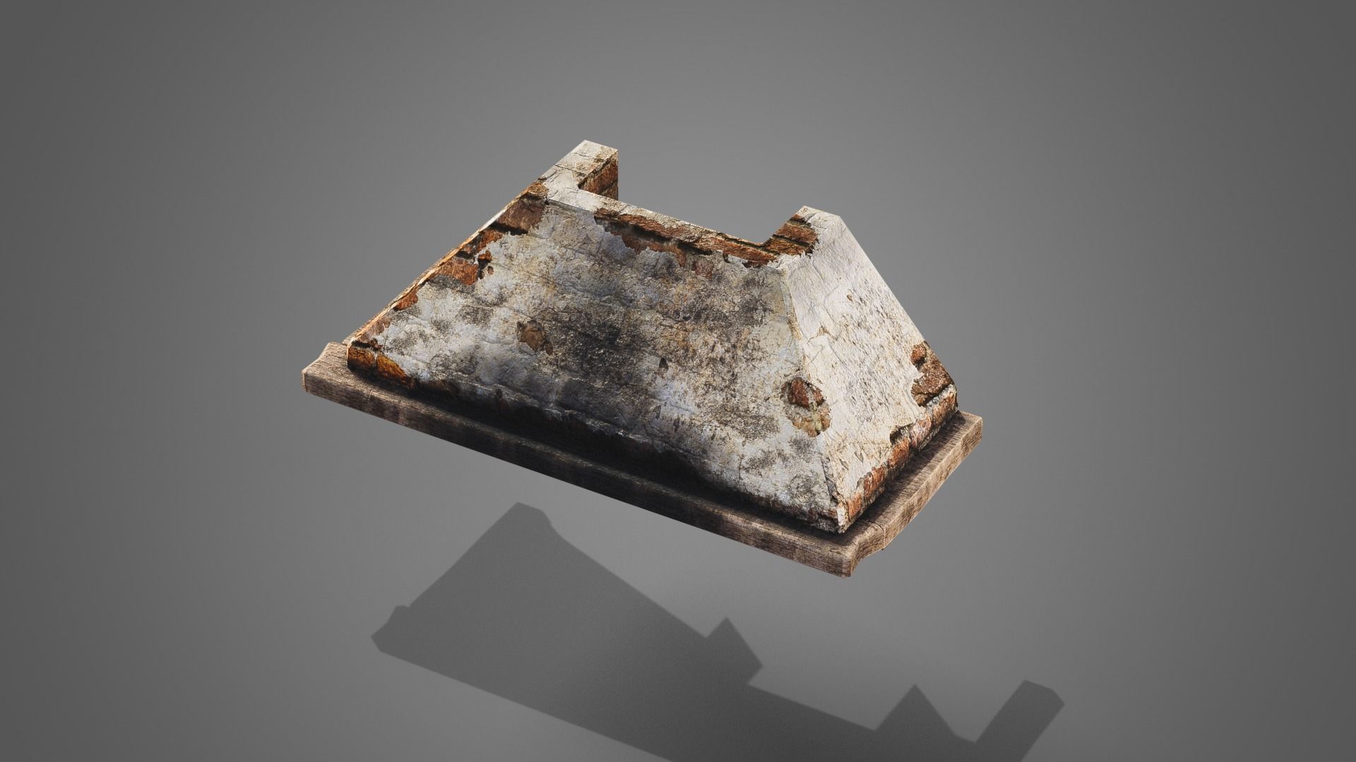 Fireplace set Low-poly 3D model_43