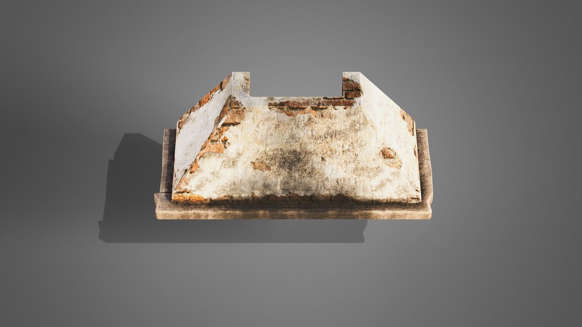 Fireplace set Low-poly 3D model_21