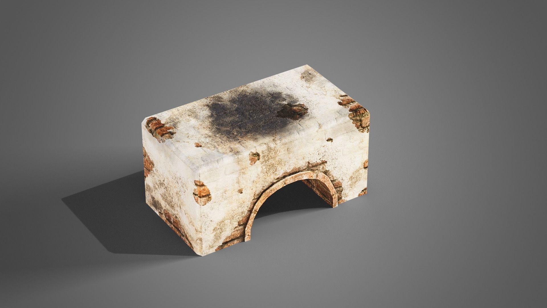 Fireplace set Low-poly 3D model_39