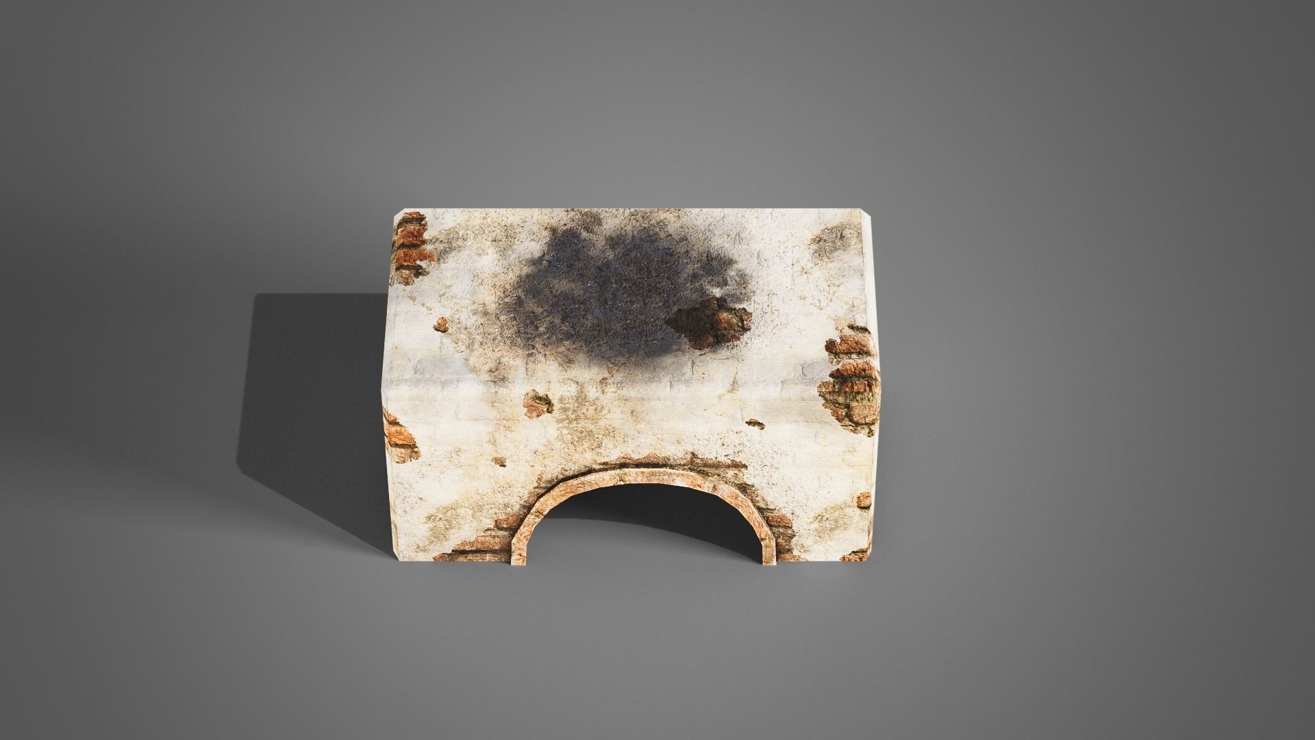 Fireplace set Low-poly 3D model_54