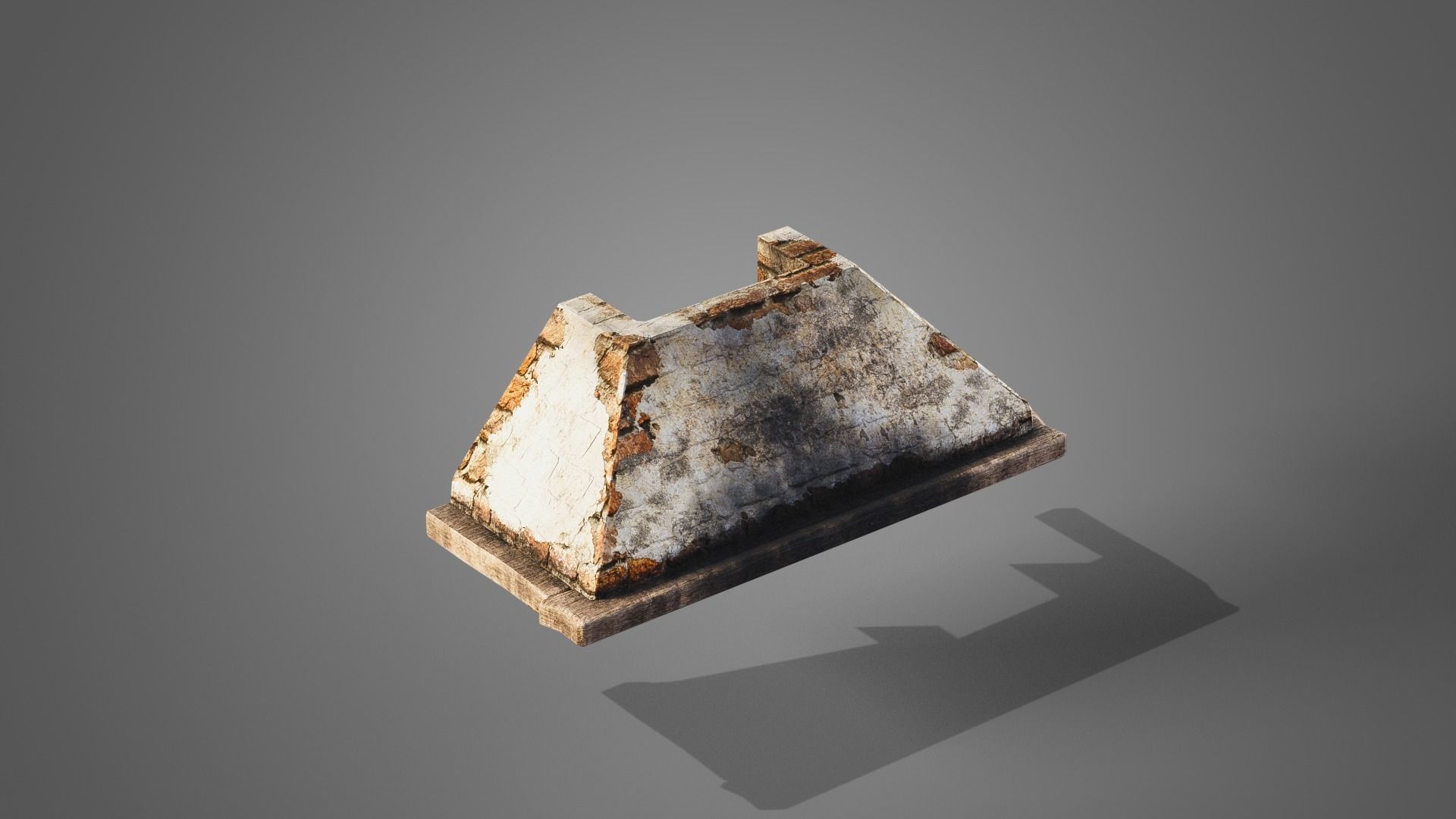 Fireplace set Low-poly 3D model_18