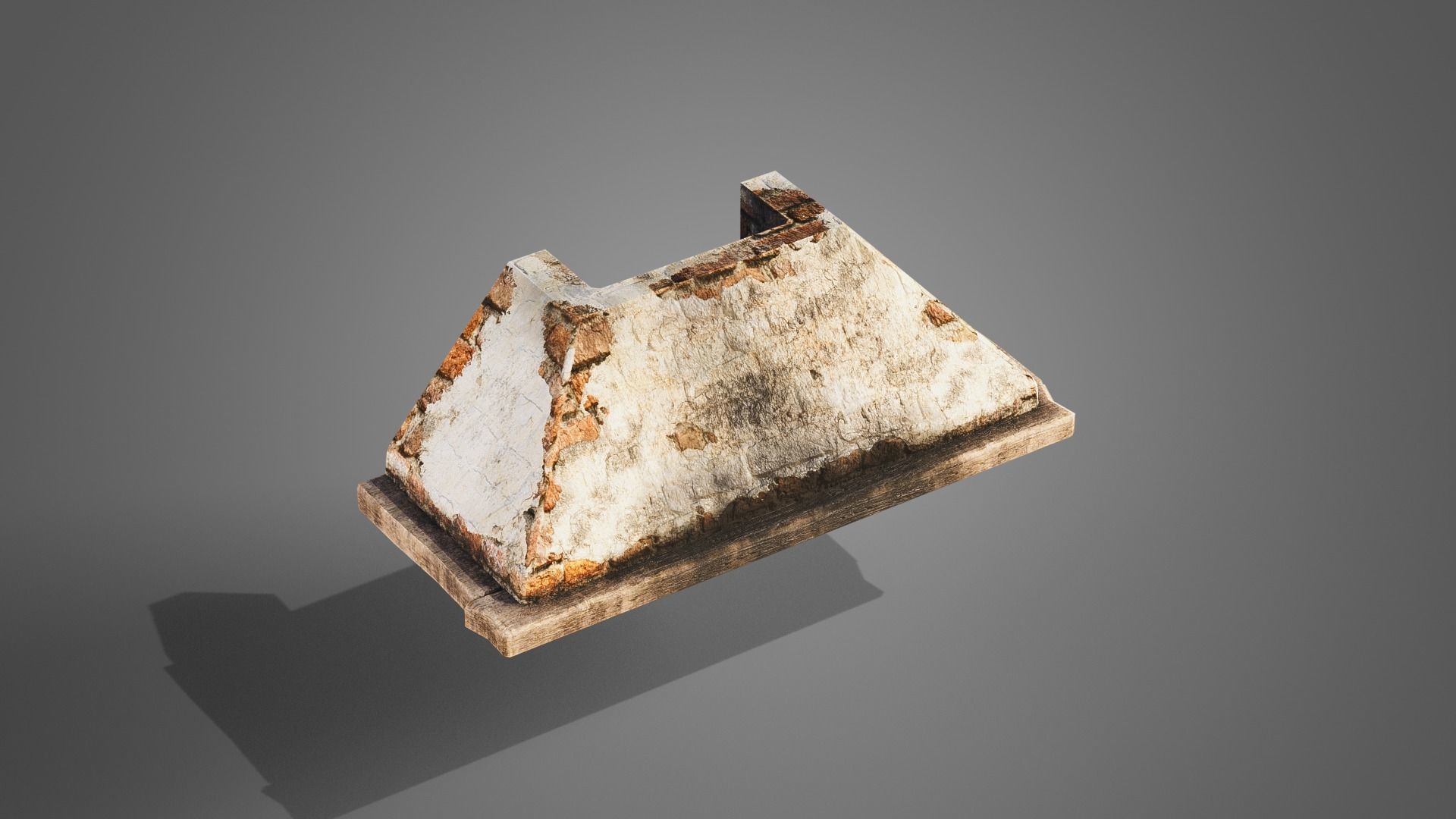 Fireplace set Low-poly 3D model_20