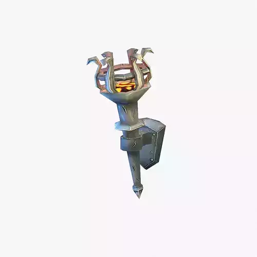 Torch 2 Hand Paint Low-poly 3D model