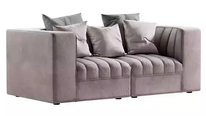 Low Poly 9000 Sofa by ARFLEX Low-poly 3D model
