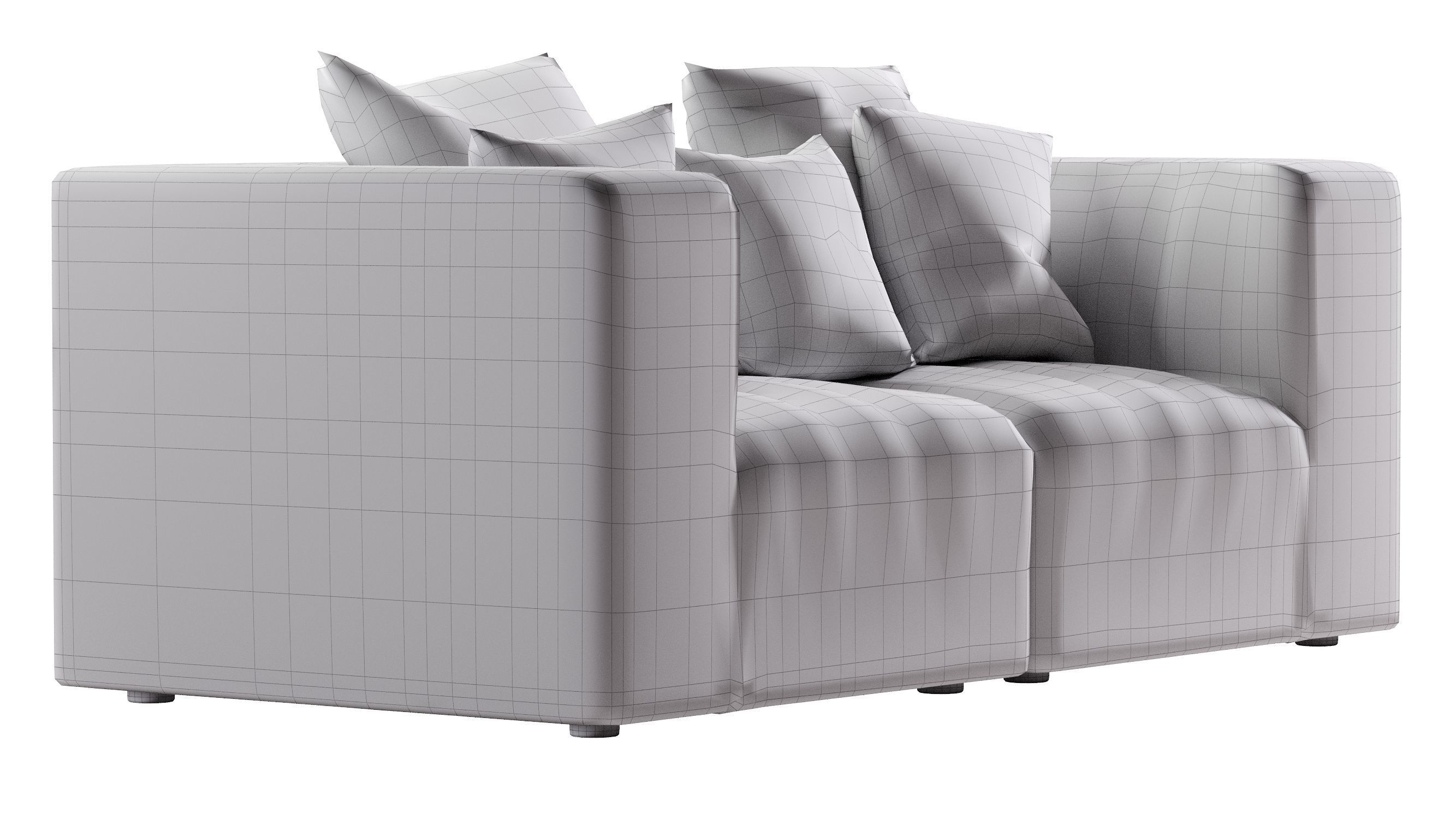 Low Poly 9000 Sofa by ARFLEX Low-poly 3D model_15