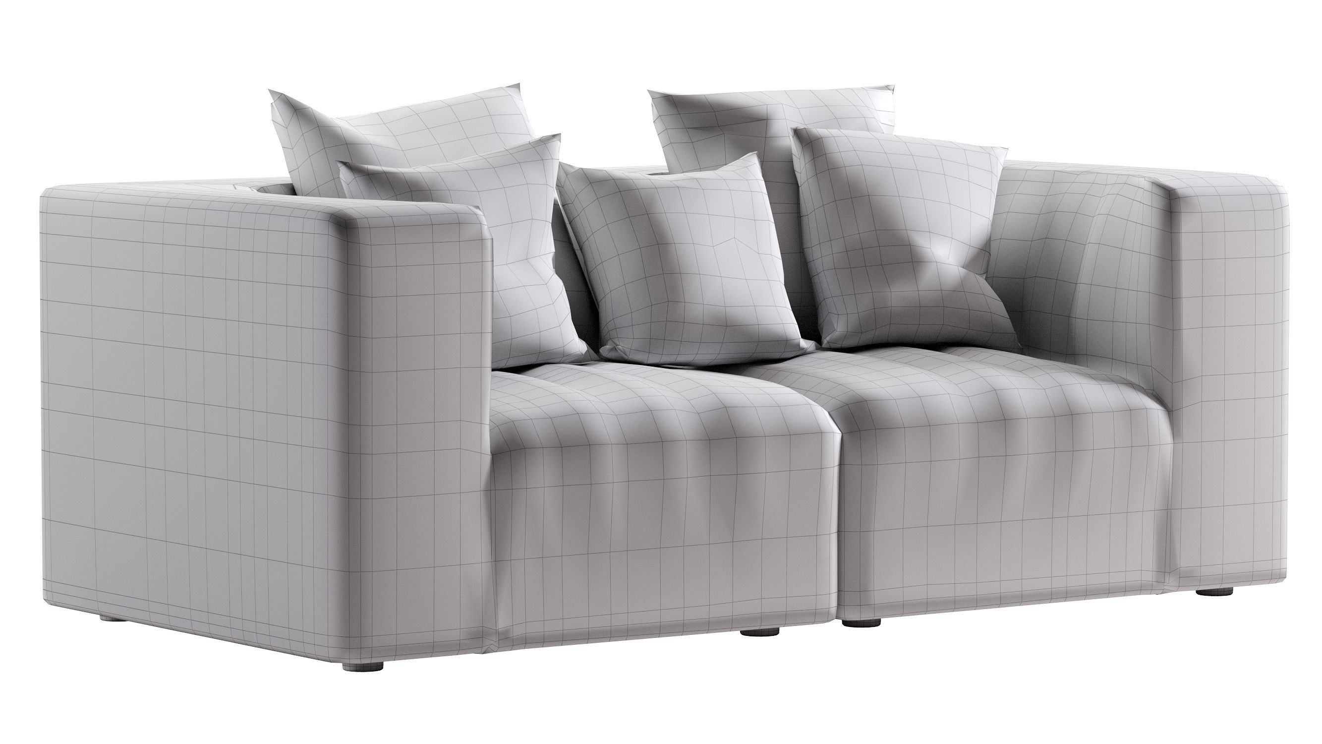 Low Poly 9000 Sofa by ARFLEX Low-poly 3D model_12