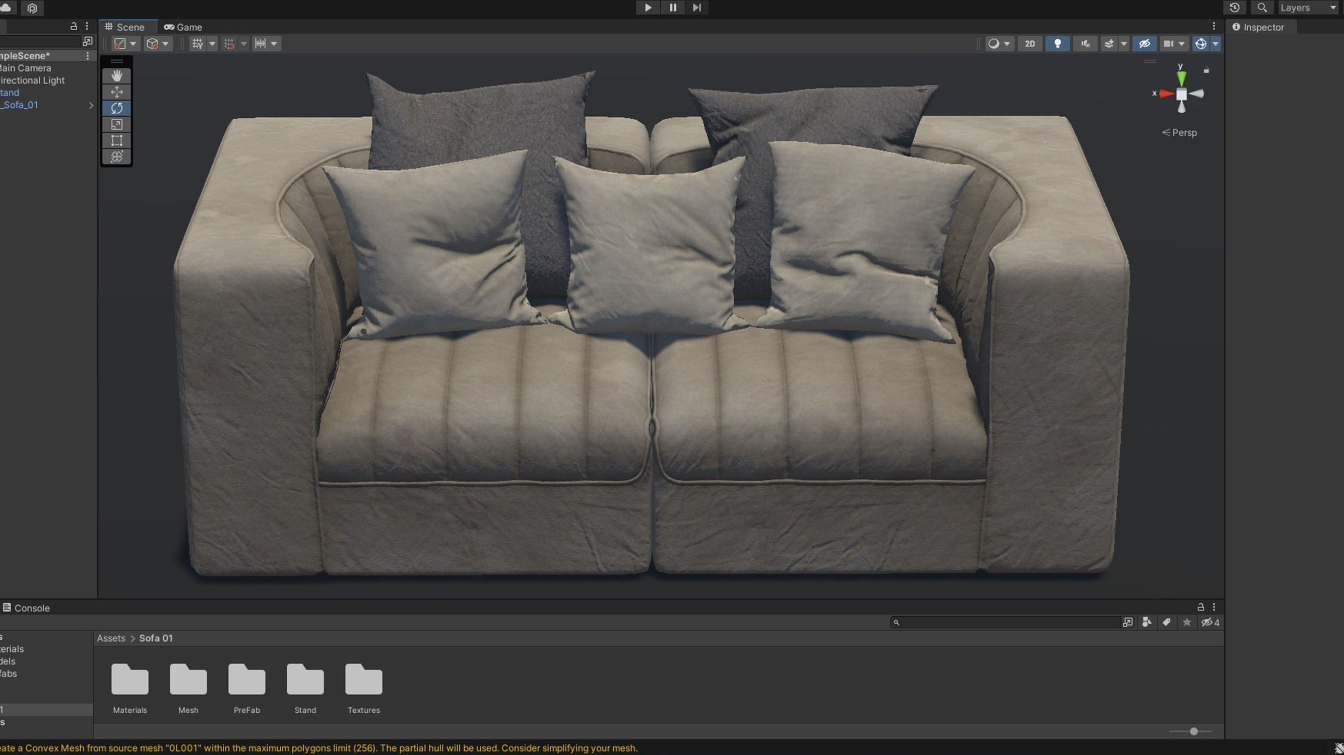 Low Poly 9000 Sofa by ARFLEX Low-poly 3D model_2